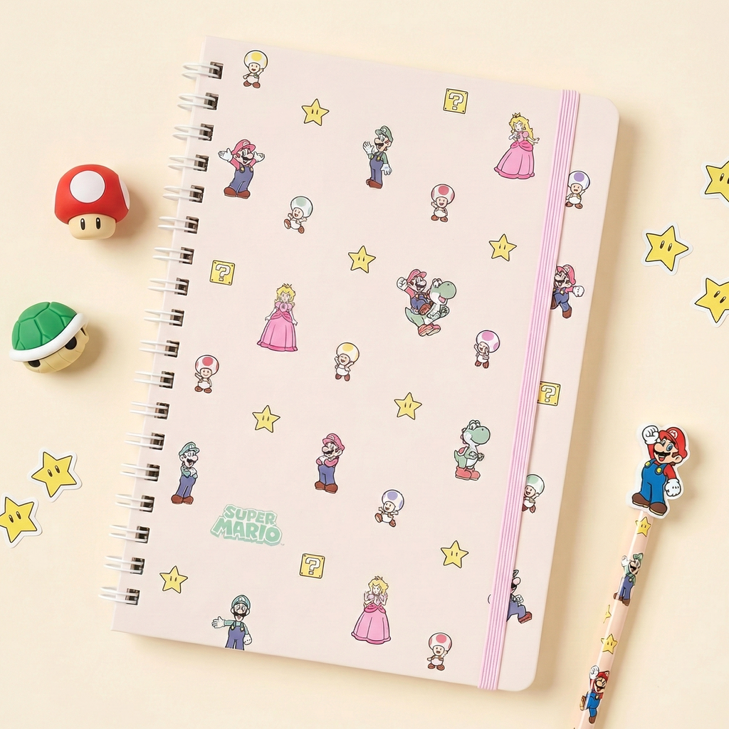 Sun-Star & Nintendo Super Mario Notebook - Limited Edition - Mikata