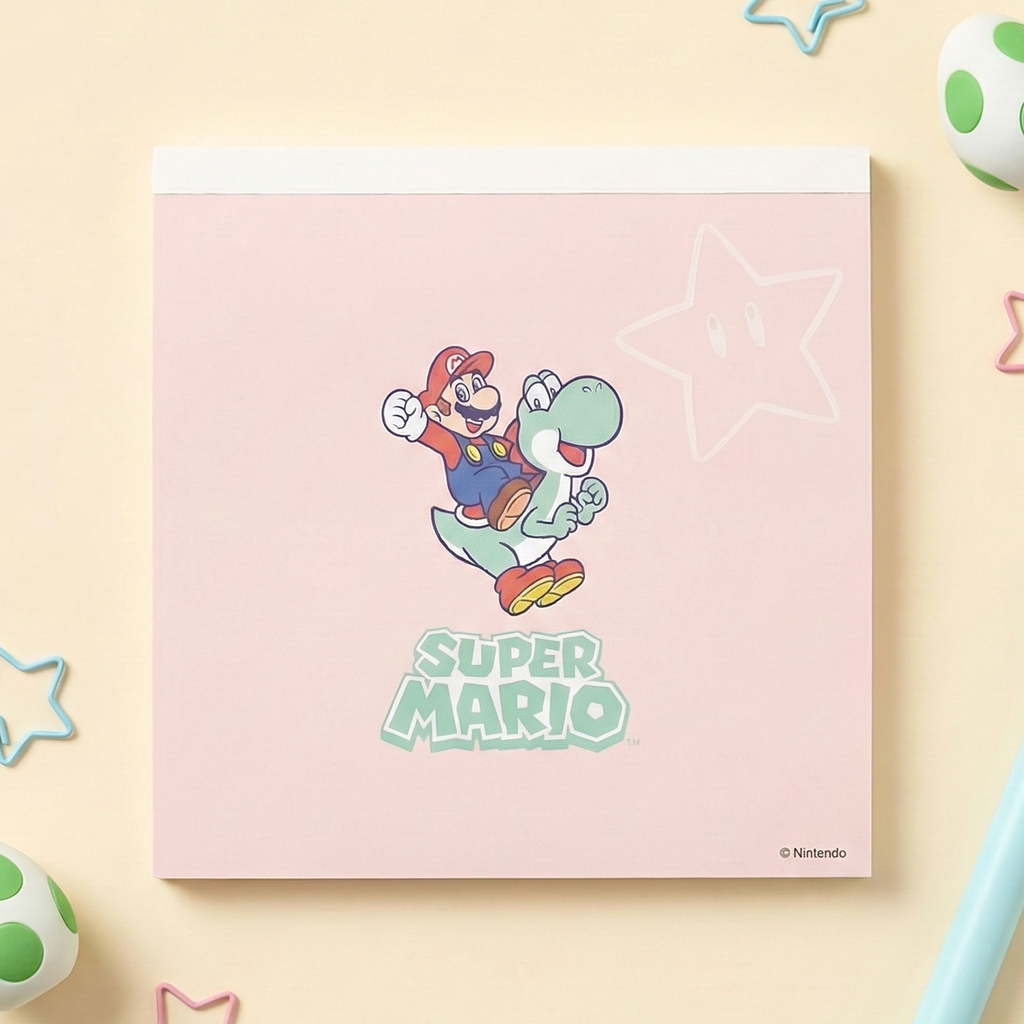 Sun-Star & Nintendo Super Mario Square Memo Pad - Limited Edition