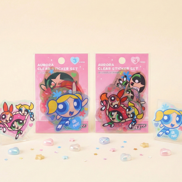 The Powerpuff Girls Large Clear Sticker Set - Limited Aurora Edition