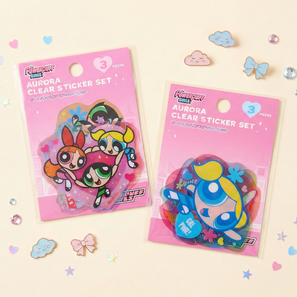 The Powerpuff Girls Large Clear Sticker Set - Limited Aurora Edition