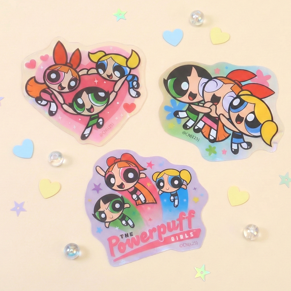 The Powerpuff Girls Large Clear Sticker Set - Limited Aurora Edition