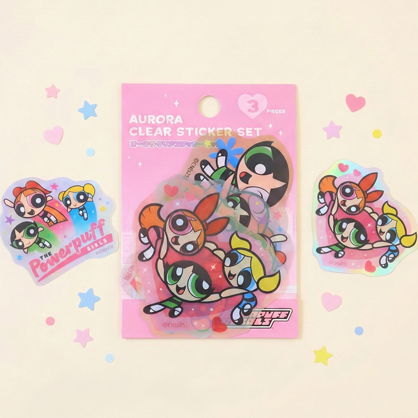 The Powerpuff Girls Large Clear Sticker Set - Limited Aurora Edition