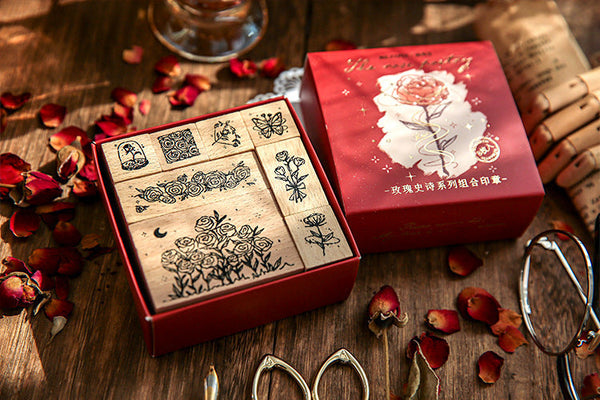 The Rose Poetry Stamp Set