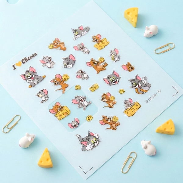 Tom & Jerry Deco Petit Stickers - I Love Cheese