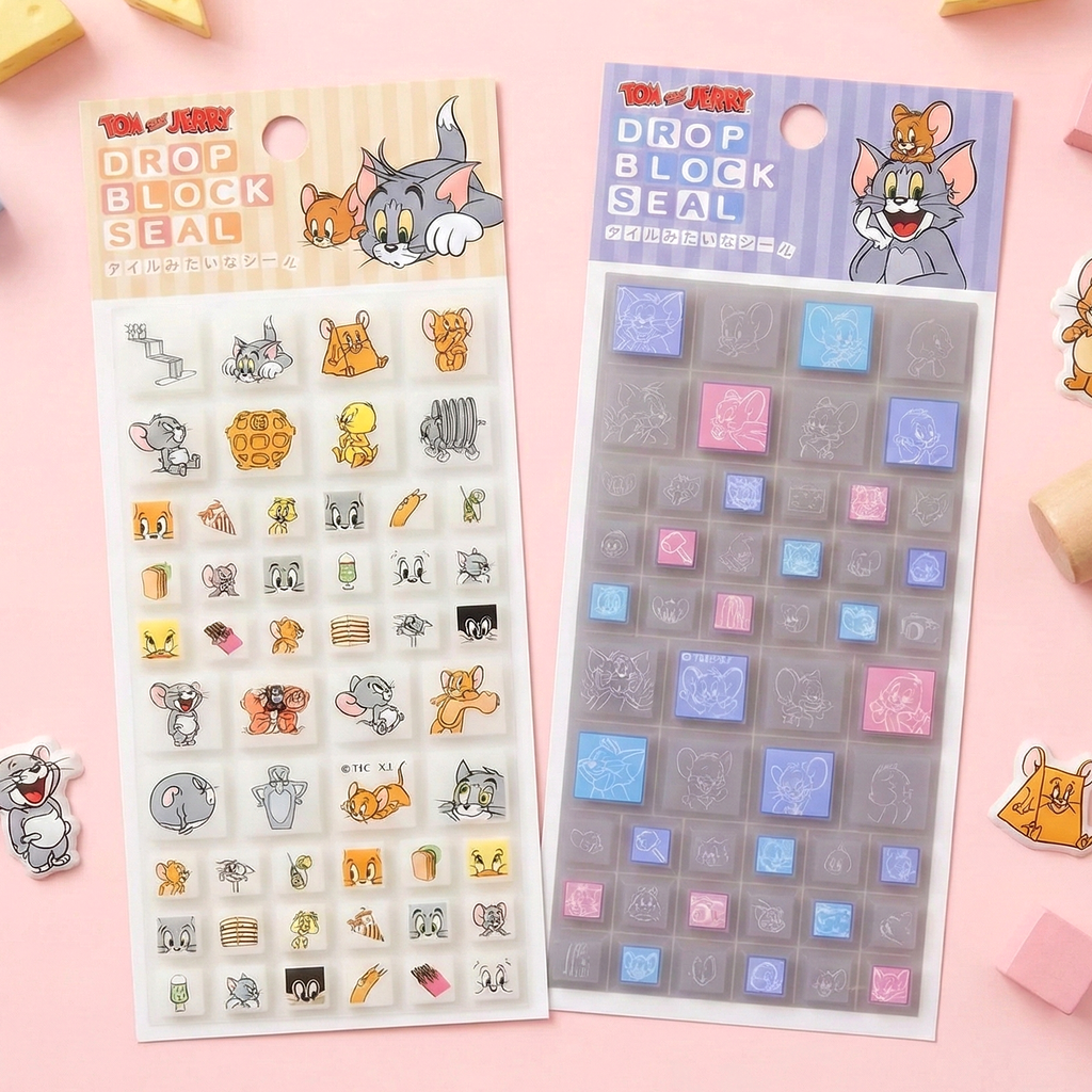 Block Sticker Rokto Tom & Jerry Drop Block Stickers | Kawaii Pen Shop