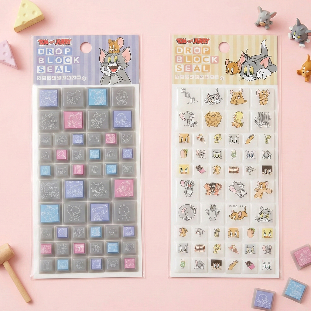 Block Sticker Rokto Tom & Jerry Drop Block Stickers | Kawaii Pen Shop