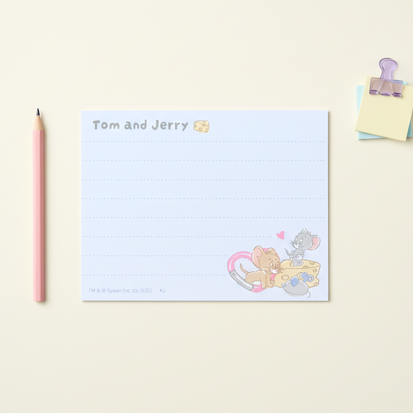 Tom & Jerry Memo Pad - I'm So Lucky To Have a Friend Like You - Cheese Pouch