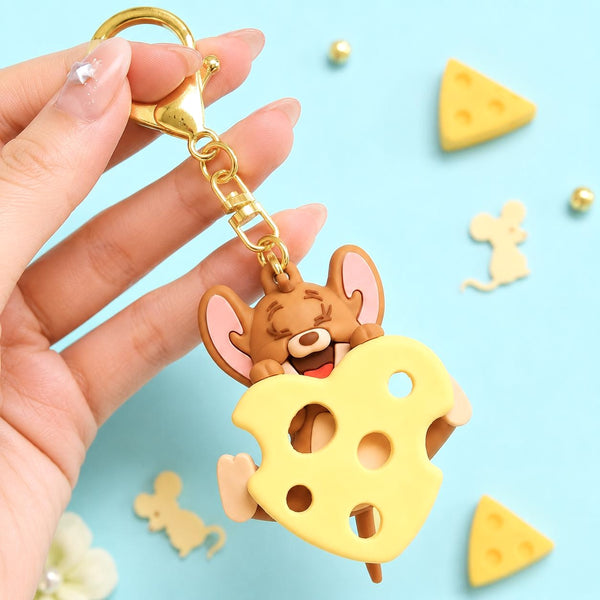 Tom & Jerry Pendant Keychain - I Love Cheese - Limited Edition - Jerry
