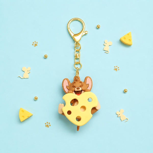 Tom & Jerry Pendant Keychain - I Love Cheese - Limited Edition - Jerry