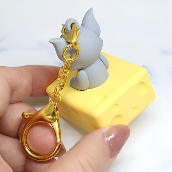Tom & Jerry Pendant Keychain - I Love Cheese - Limited Edition - Tom