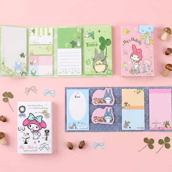 Totoro & My Melody Sticky Memo Set