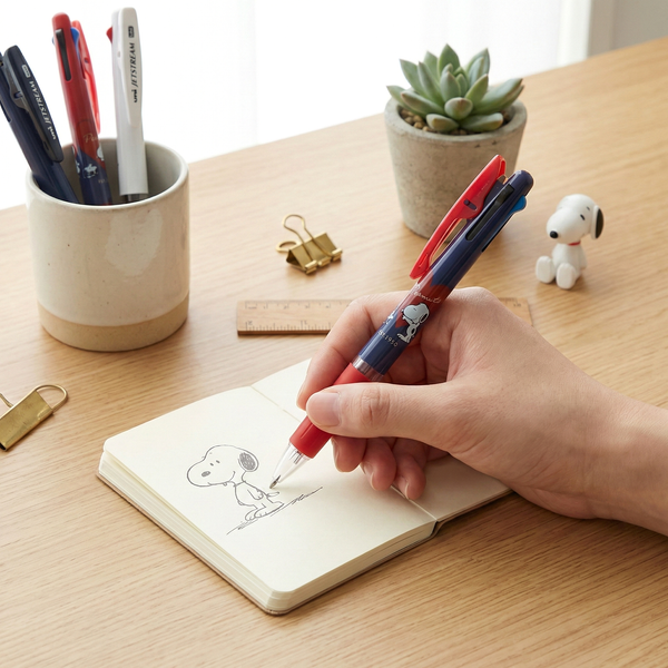 Uni Jetstream Peanuts Snoopy 3-in-1 Multi Color Pen - Heart Hug