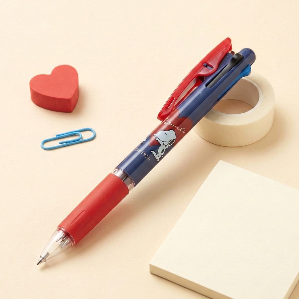 Uni Jetstream Peanuts Snoopy 3-in-1 Multi Color Pen - Heart Hug