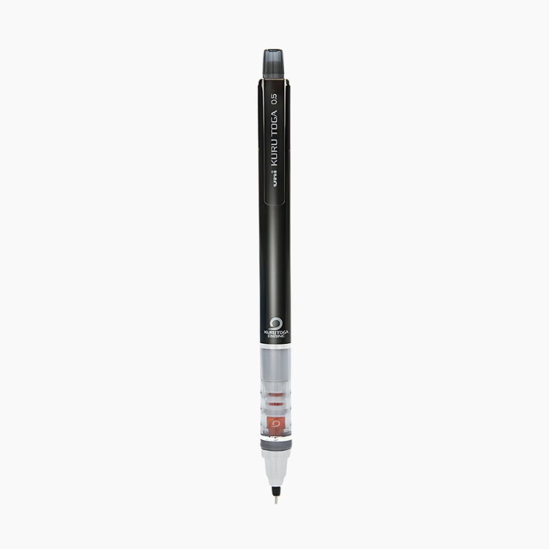 Lápiz Mecánico Uni Kuru Toga 0.5mm - Rotación Automática De Mina (negro)