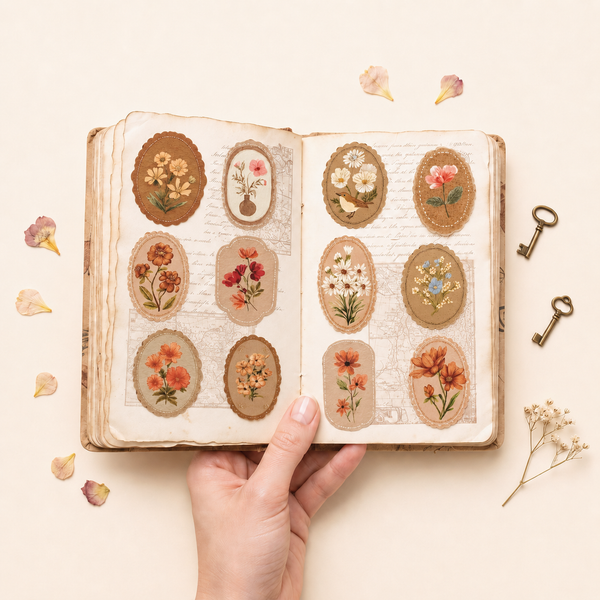 Vintage Botanica Label Stickers