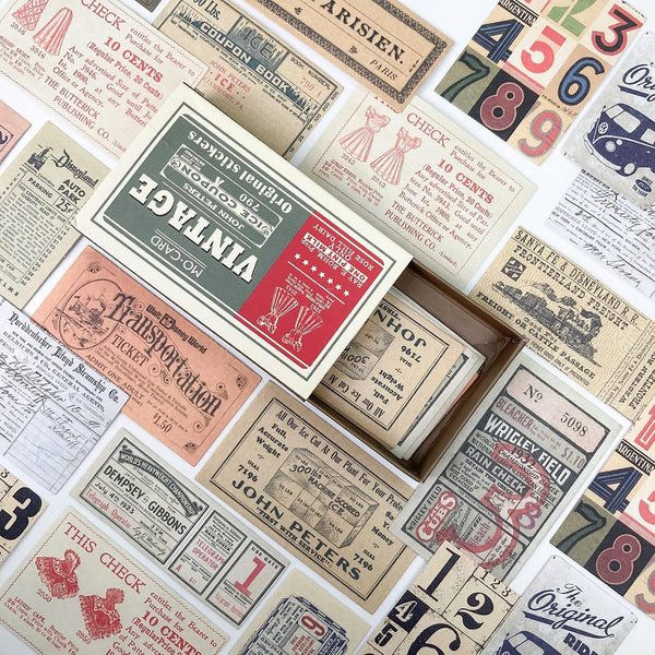 Vintage Label Stickers - Tickets