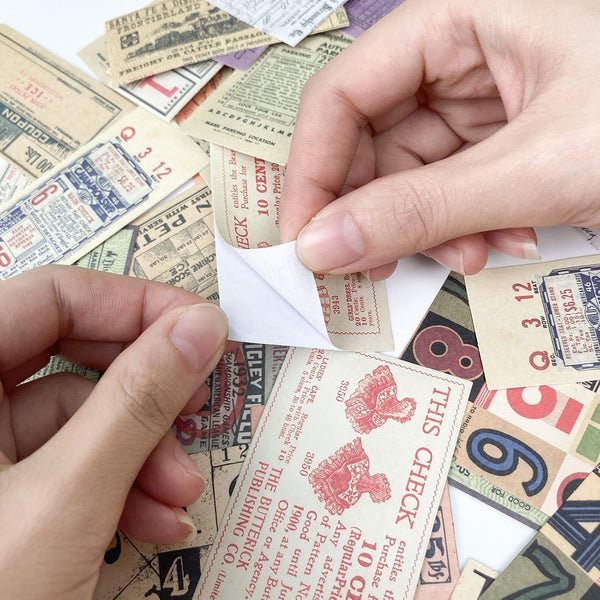 Vintage Label Stickers - Tickets