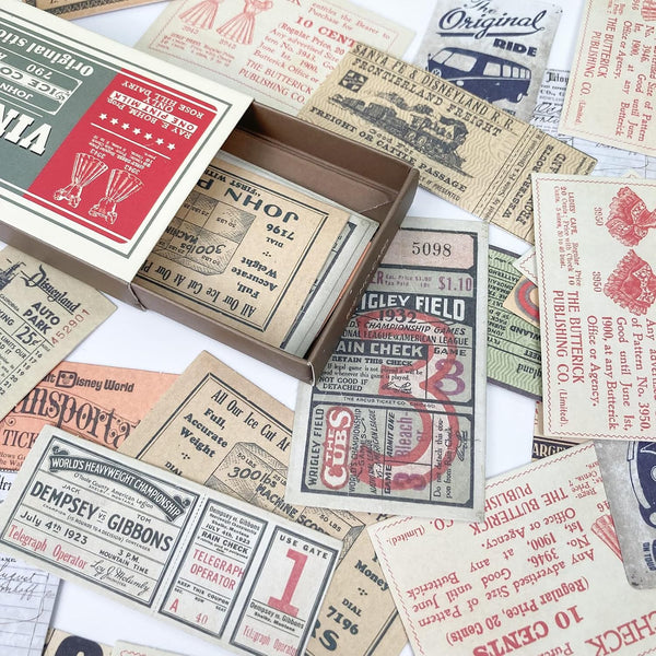 Vintage Label Stickers - Tickets