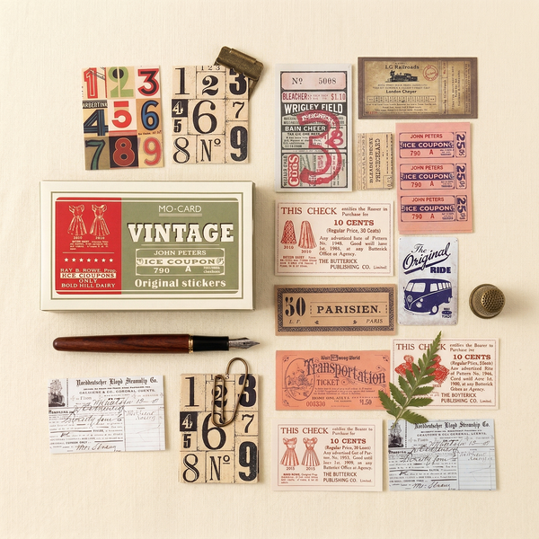 Vintage Label Stickers - Tickets