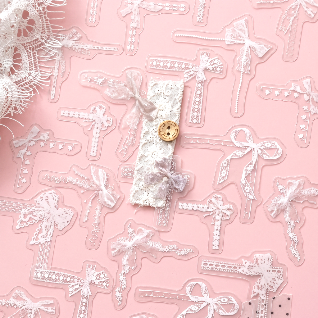 Vintage Lace Corner Stickers | Kawaii Pen Shop