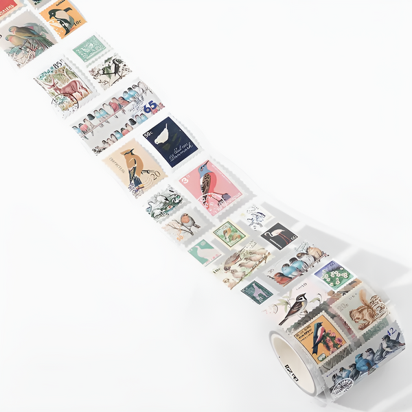 Vintage Nature Post Office Stamp Washi Sticker Roll