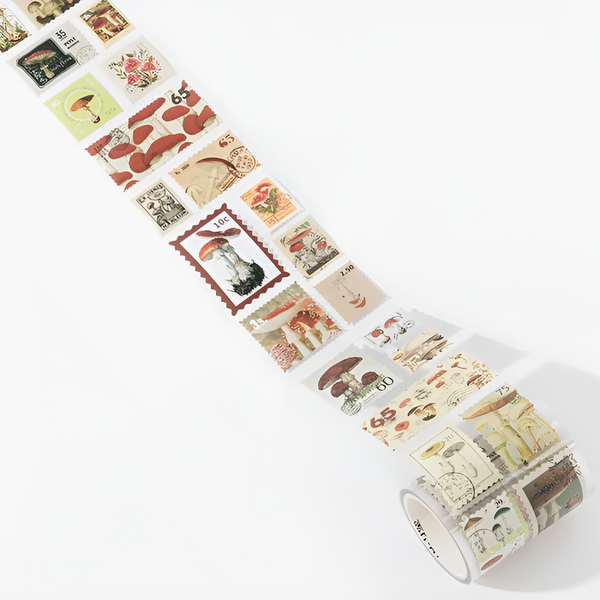 Vintage Nature Post Office Stamp Washi Sticker Roll