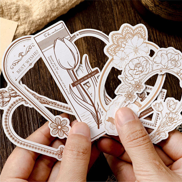 Vintage Vignette Die-Cut Stickers