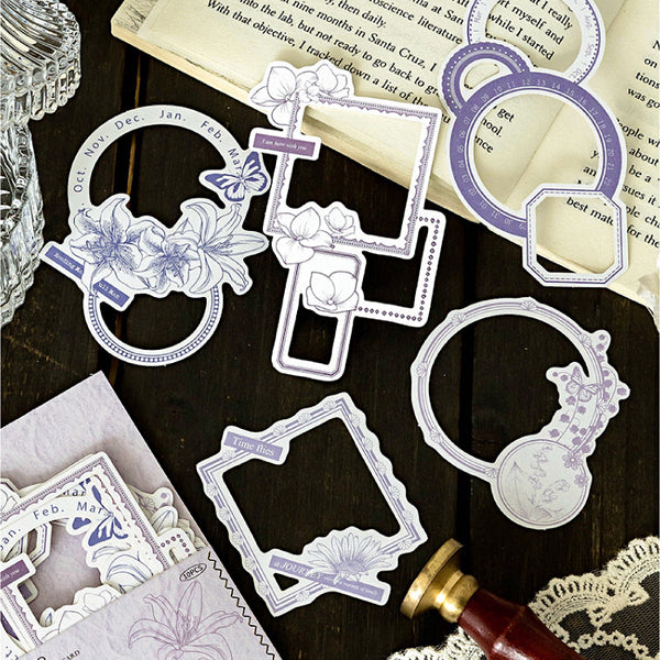 Vintage Vignette Die-Cut Stickers