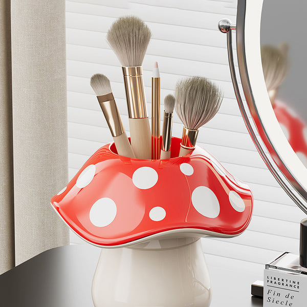 Whimsical Mushroom Pen Holder