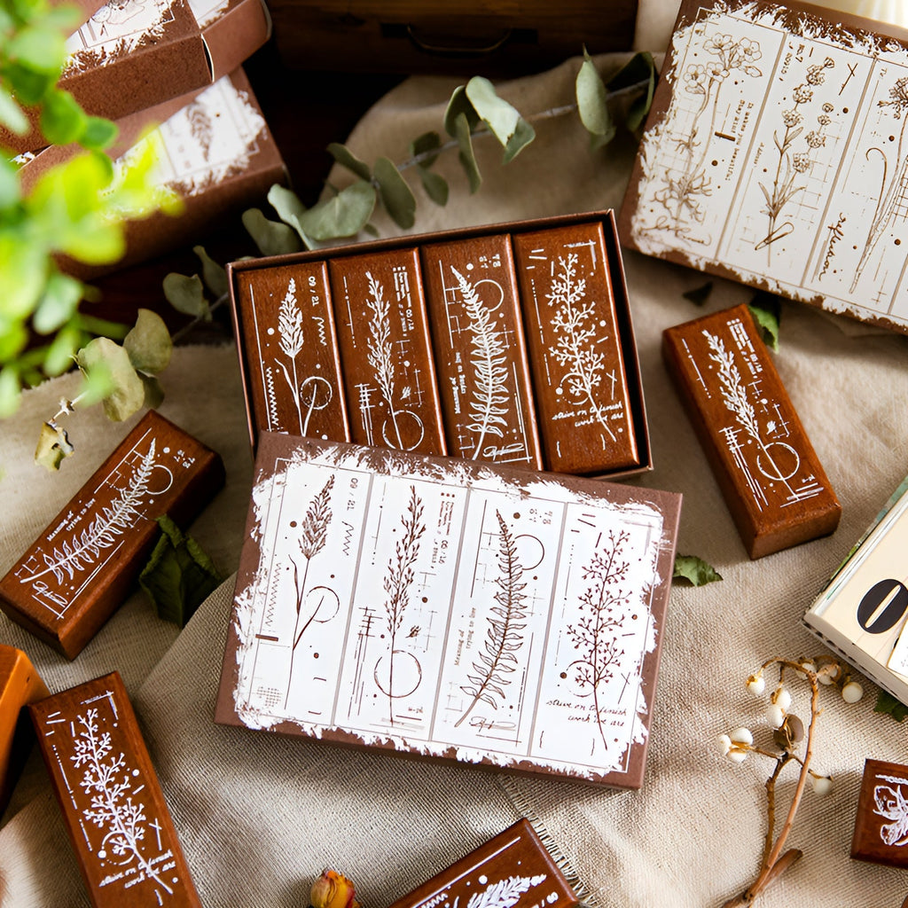 Wild Plant Wooden Stamp Set