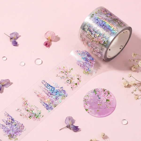 Wisteria Wine Holo Clear Masking Tape - Extra Large