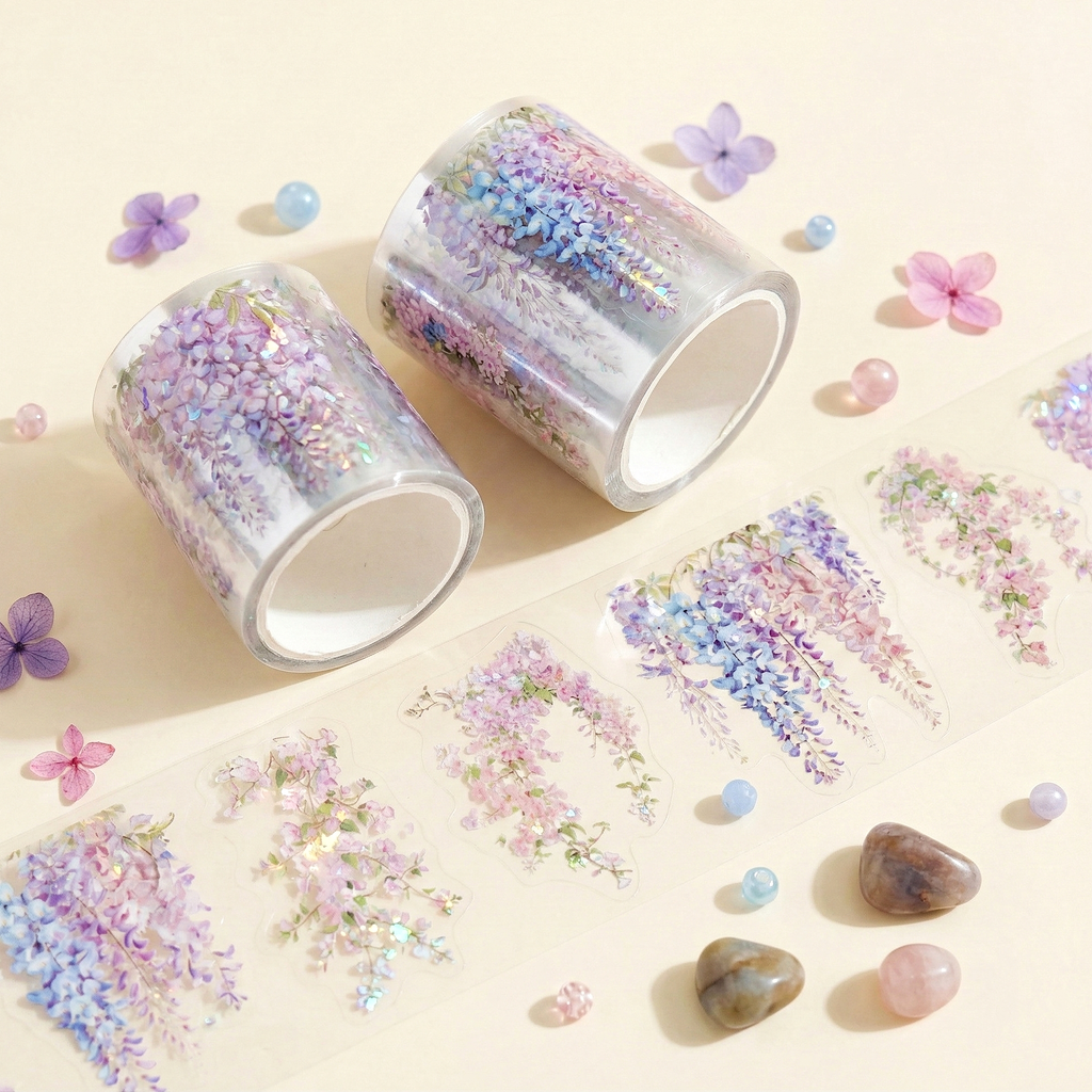 Wisteria Wine Holo Clear Masking Tape - Extra Large