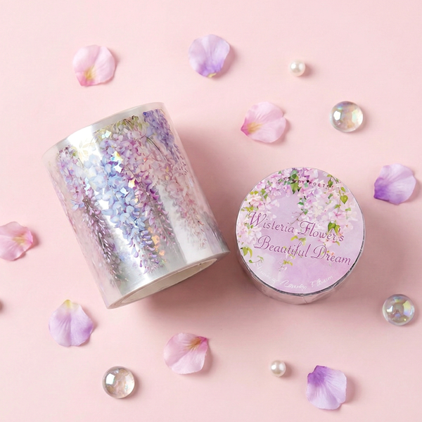 Wisteria Wine Holo Clear Masking Tape - Extra Large