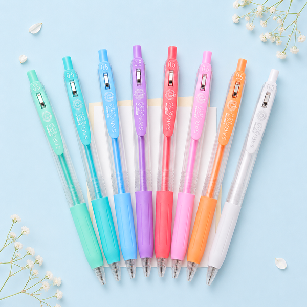 Zebra Sarasa Clip Milk Color Gel Pen - 8 Color Set