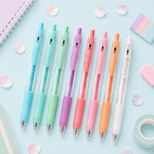 Zebra Sarasa Clip Milk Color Gel Pen - 8 Color Set