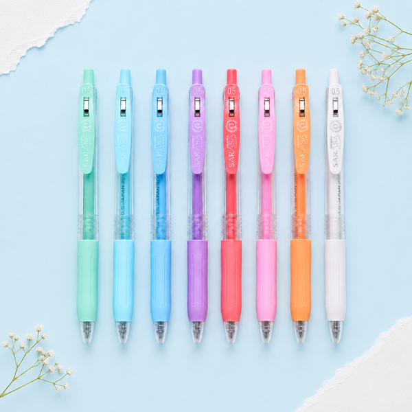 Zebra Sarasa Clip Milk Color Gel Pen - 8 Color Set