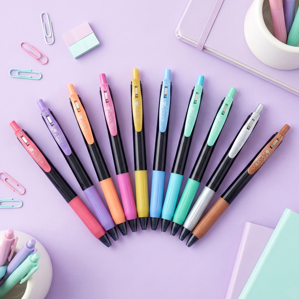 Zebra Sarasa Clip Gel Pen - Decoshine Color - 10 Color Set