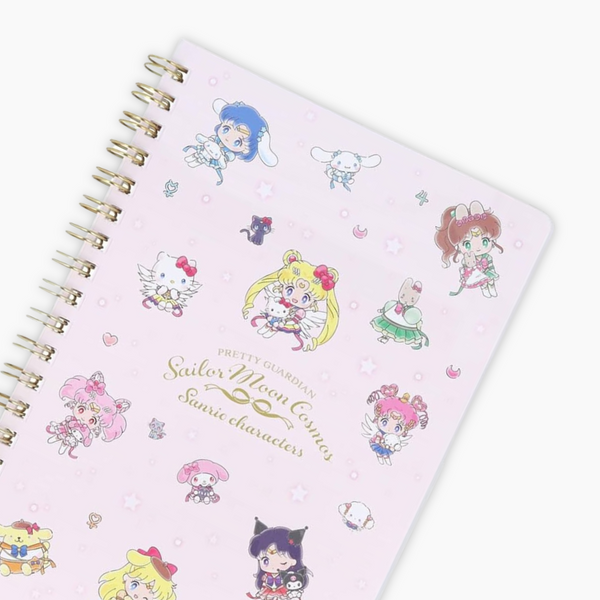 Sailor Moon Cosmos & Sanrio Characters B6 Notebook - Pink - Limited Edition