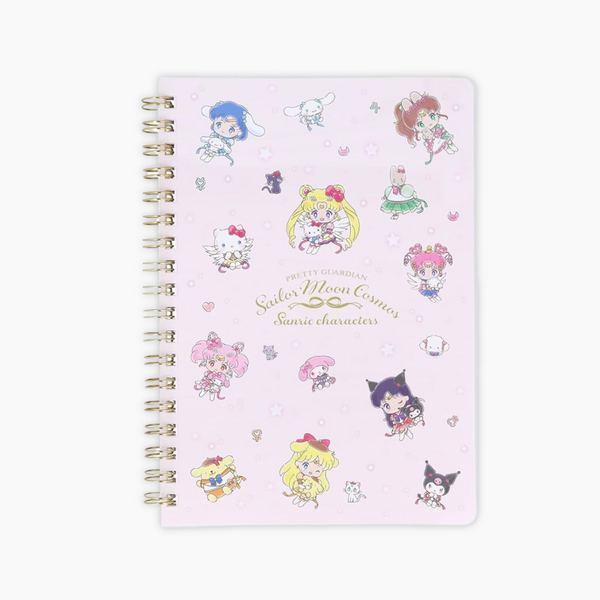 Sailor Moon Cosmos & Sanrio Characters B6 Notebook - Pink - Limited Edition