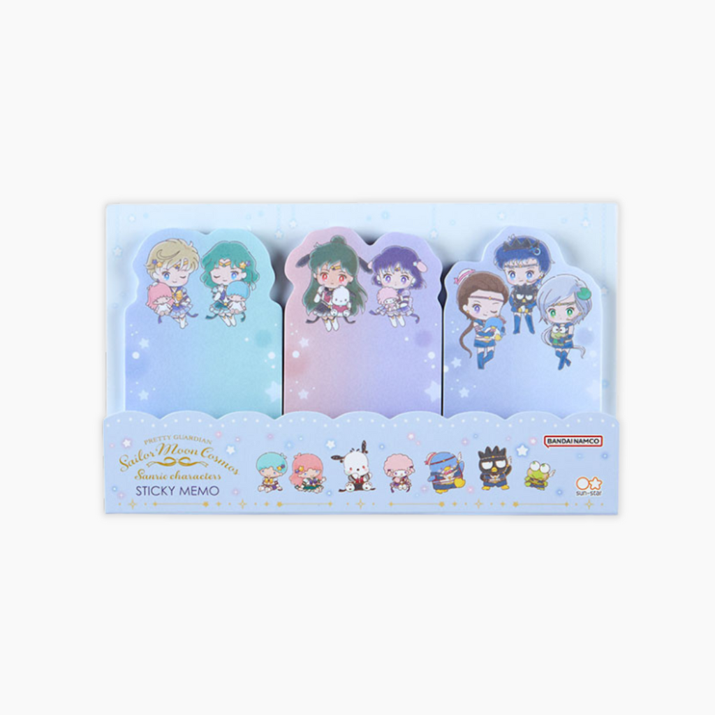 Sailor Moon Cosmos & Sanrio Characters Sticky Notes - Blue - Limited Edition