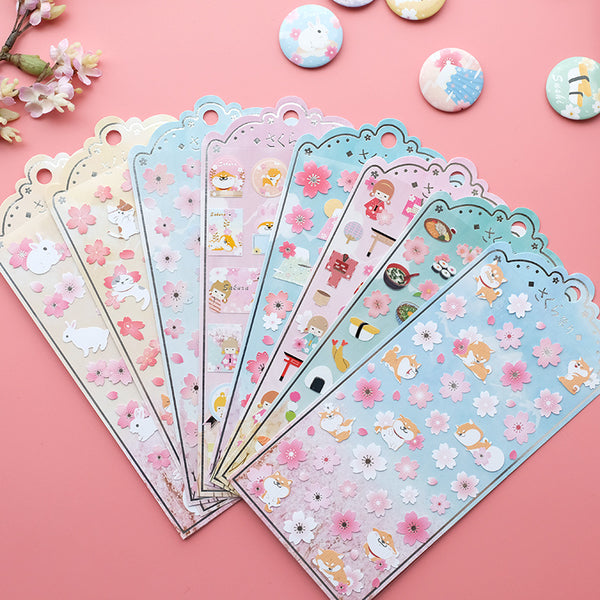 Nekoni Sakura Season Stickers