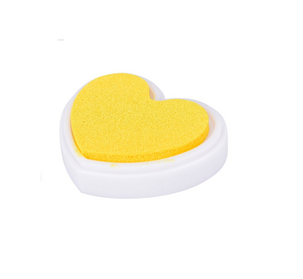 Classic Heart Shaped Ink Pad for Stamping and Scrapbooking