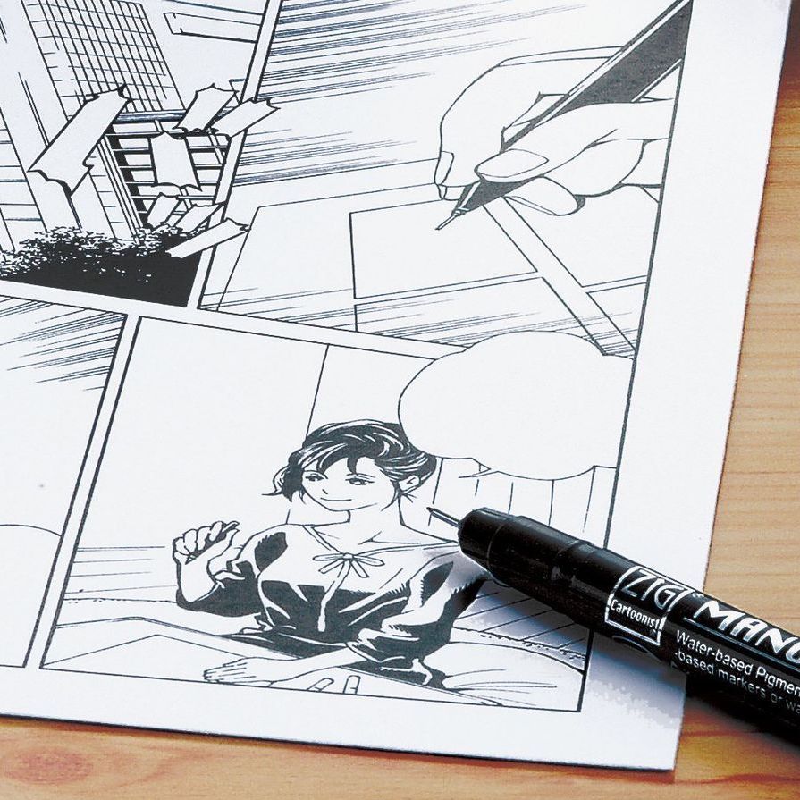 Zig Mangaka Cartoonist Outline Pen - Black - 08 Tip