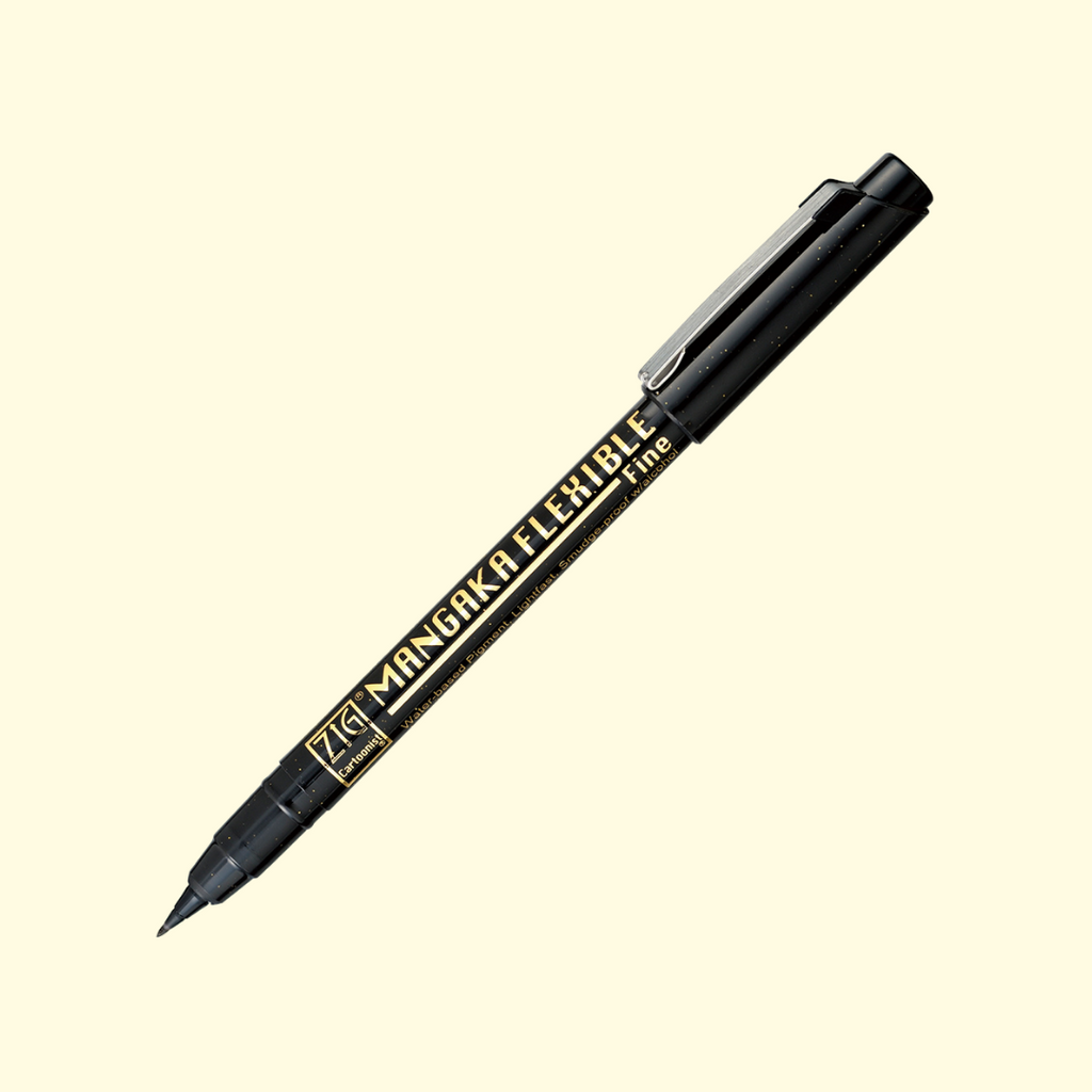 Kuretake ZIG Cartoonist Mangaka Flexible Pen - Fine - Black