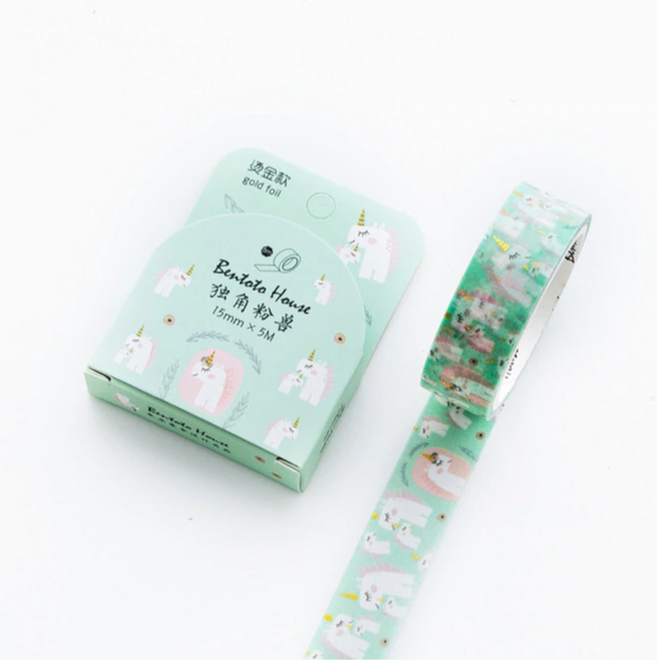 Floral and Animal Gold Foil Washi Tapes | Decorative Adhesive Masking Tapes