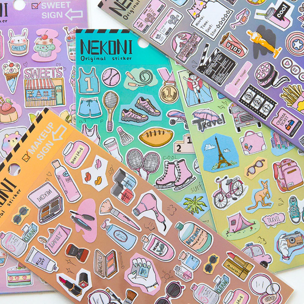 Nekoni Everday Life Stickers (5 Types)