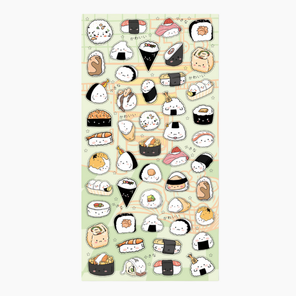 Buy Nekoni Clear Flat Stickers - Japanese Happy Food at Tofu Cute