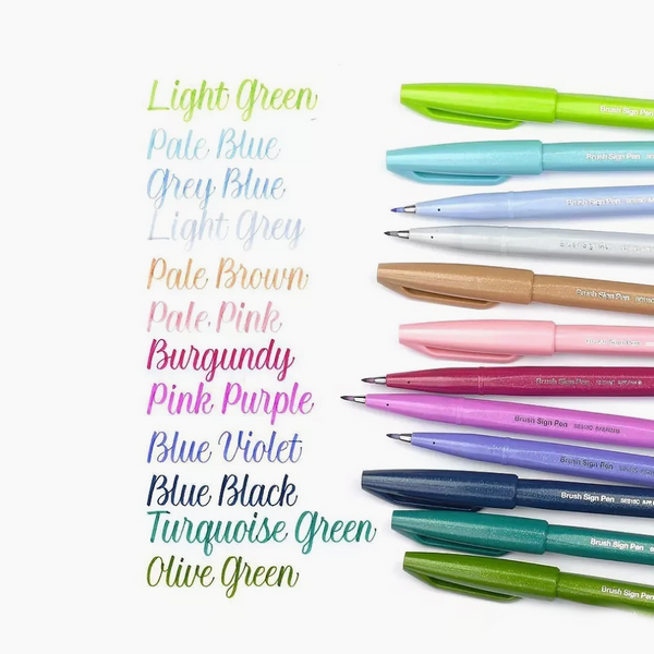 Pentel Fude Touch Brush Sign Pen - New Colors