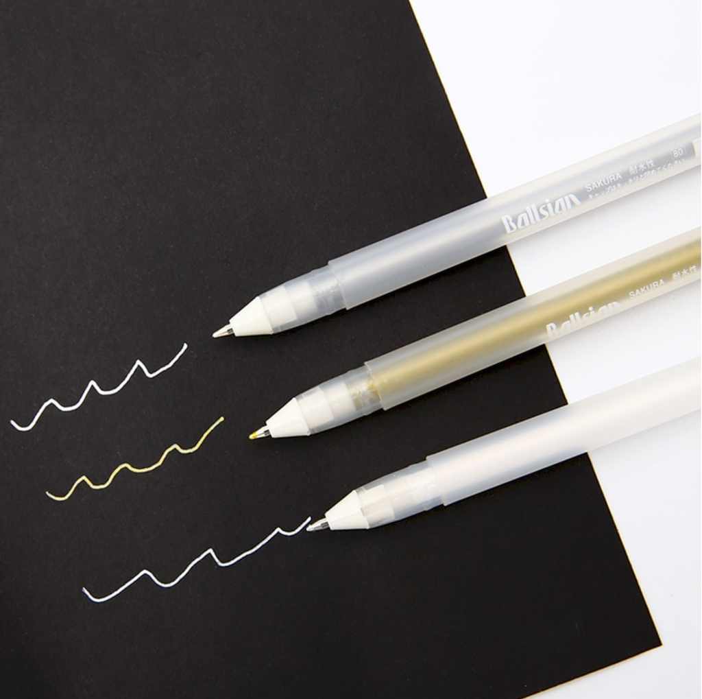 Sakura : Gelly Roll : White Gel Pen : Set of 3 - Sakura : Pencils & Pens -  Sakura - Brands