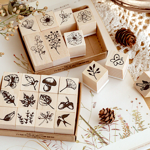 Beautiful Nature Wooden Stamps